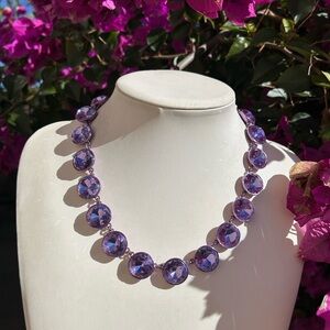 Juicy Couture Purple Enamel & Glass Necklace